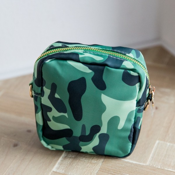 Lily Tasche XS Camouflage grün für Handykette