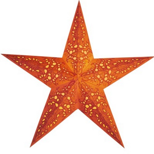 Starlightz Mono Orange Leuchtstern Papier Stern Lampe