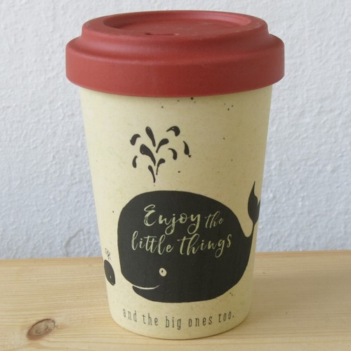 Bamboo Cup Coffee to go Becher Bambus Enjoy the little