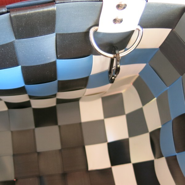 Witzgall ICE BAG 5008 67 Mini Shopper blau grau weiß Einkaufskorb Einkaufstasche